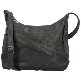 Trendy dámská koženková crossbody kabelka Riva, šedá