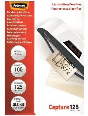 Fellowes 65 x 95 mm / Laminovací fólie / 125 mic / lesklá / 100 ks (5306702)