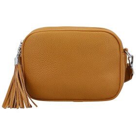 Stylová dámská koženková crossbody kabelka Danika, žlutá