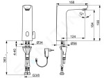 HANSA - Electra Termostatická elektronická umyvadlová baterie, bateriové napájení, Bluetooth, matná černá 9210221933