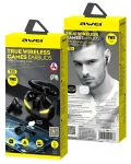 Awei T35 černá / Bezdrátová sluchátka s mikrofonem / TWS / Bluetooth 5.0 / IPX4 / dobíjecí pouzdro (T35)