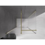 MEXEN/S - Velar sprchový kout, posuvné dveře 100 x 80 cm, dekor, zlato 871-100-080-31-50