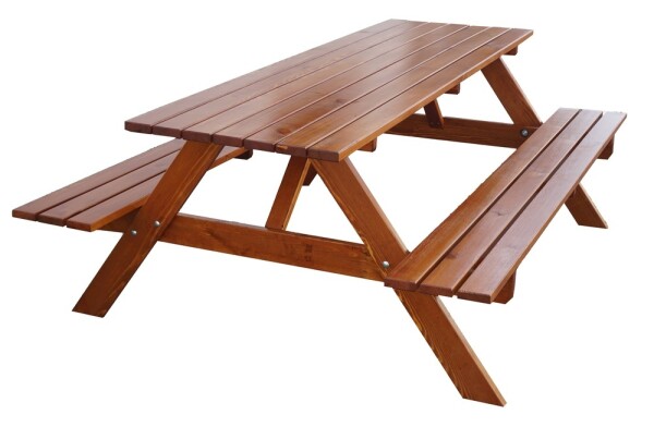 ROJA PIKNIK zahradní set dřevěný - 180 cm - lakovaný