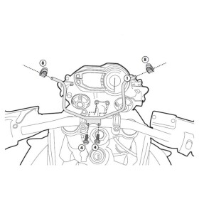 Givi D6401Kit montážní sada pro plexi Triumph Tiger 800/800 XC/800 XR (11-17)