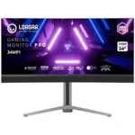 34" Lorgar 34MP1 černá / VA / UWQHD / 21:9 / 1ms / 4000:1 / 1000cd-m2 / HDMI+DP+USB-C (LRG-34MP1W180C-GY)