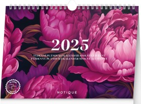 Týdenní plánovací kalendář Pivoňky 2025 kalendář