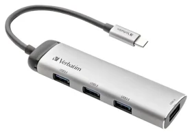 Verbatim 49147 USB-C stříbrná / USB hub / 4x USB-A 3.2 Gen 1 (49147)