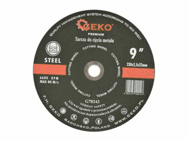 GEKO G78243 / Řezný kotouč na kov / 230 x 2.5 x 22.2 mm (G78243)