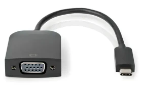 Nedis adaptér USB-C - VGA černý / Adaptér / USB 3.2 Gen 1 / kulatý / 20 cm (CCGP64852BK02)