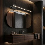 Koupelnové nástěnné LED svítidlo SWE036-1W 80cm BLACK OSW-20136