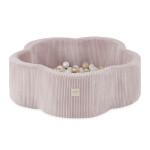PLUSH NEST PLUSH NEST Suchý bazén Květinová zóna 95 × 30 cm, prémiový manšestr světle růžový, s 200 míčky