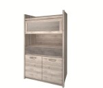 ARTEN (NANO Systems s.r.o.) Nízká vitrína JAZZ-2D1W1S (Kaštan nairobi/onyx)