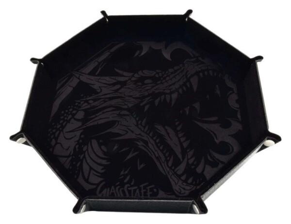 Dice tray - Dragon Skin Edition- Osmihran - Černý