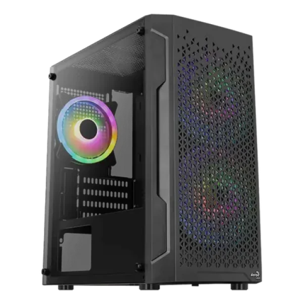 Aerocool Trinity Mini černá / PC skříň / Micro ATX / Mini-ITX / 2x USB-A 3.0 / 1x USB-A 2.0 / 3x FRGB / bez zdroje (ACCS-PV32033.11)