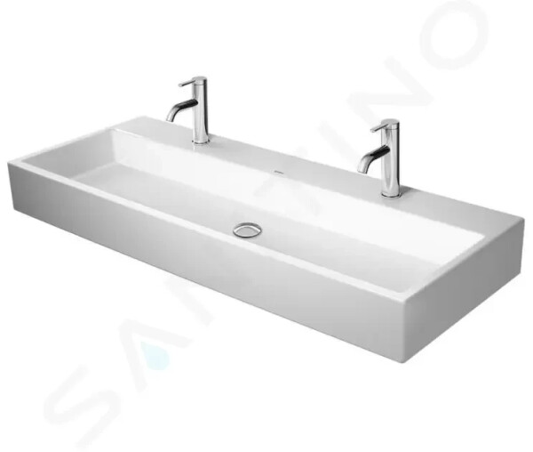 DURAVIT - Vero Air Dvojumyvadlo 1200x470 mm, bez přepadu, s otvory pro baterii, bílá 2350120043