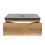 Koupelnová skříňka s žulovou krycí deskou SAT B-Way 79x30x45 cm dub BWAY80OAKZ BWAY80OAKZ