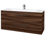 Dřevojas - Umyvadlová skříňka GIO SZZ2 120 - D06 Ořech / Úchytka T06 / D06 Ořech 406516H