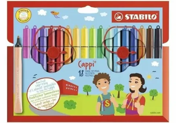STABILO® Cappi - 18 ks sada - 18 různých barev (140489)