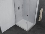 MEXEN/S - Pretoria otevírací sprchový kout 80x100, sklo transparent, chrom + vanička 852-080-100-01-00-4010