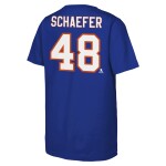 Outerstuff Dětské tričko Matthew Schaefer #48 New York Islanders NHL Flat Name & Number Short Sleeve Cotton Velikost: Dětské XL (170 – 176)