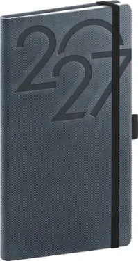 NOTIQUE Ajax 2027 černý / Kapesní diář / 9 × 15,5 cm