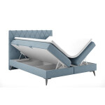 Čalouněná postel Tamia 120x200, tyrkysová, vč. matrace a topperu