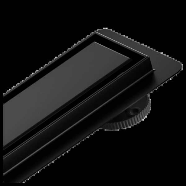 CERANO Sprchový odtokový žlab, sifon otočný 360° - design 2v1 - nerez - DN40 - černá matná - 124 cm
