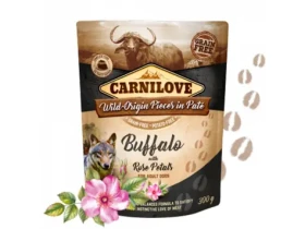 Carnilove Dog Paté Buffalo with Rose Petals 300g / Kapsička pro psy (8595602537716)