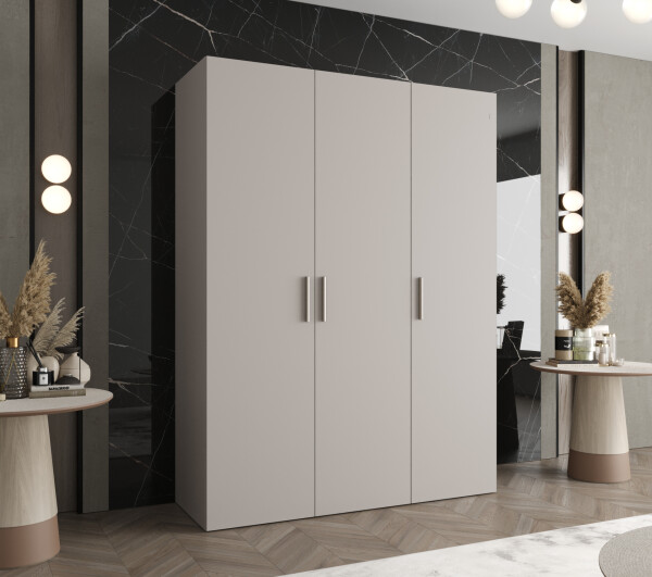 Šatní skříň Abi Bari 1 Rozměry: 150 cm, Pásky / úchyty: Kašmír, Barva korpusu + barva dveří: Kašmír + Kašmír