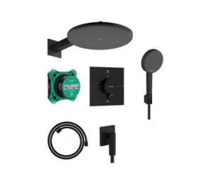 HANSGROHE - Raindance Alive S Sprchový set s termostatem pod omítku, průměr 30 cm, 3 proudy, matná černá 24630670
