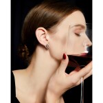 Elegantní perlové náušnice se zirkony Claudia, Zlatá