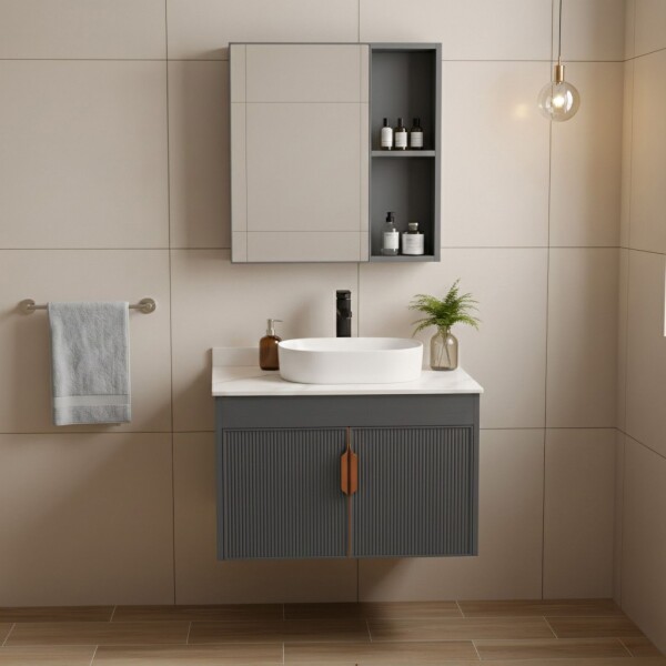 REA - Koupelnová sestava nábytku s deskou Modo 60cm Grey REA-M0097