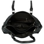 Trendy dámská koženková kabelka na rameno Asila, černá