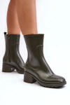 Dámské matné polokozačky Galoshes Dark Green Bertaida 36
