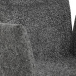 Židle jídelní, šedá látka, černý kov, otočný mechanismus 90°/90° (L/P) - funkce reset