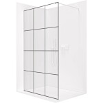 CERANO Sprchová zástěna Walk-in Onyx Round L/P - 8 mm - kulatá vzpěra - bílá matná, industriální sklo - 140x200 cm