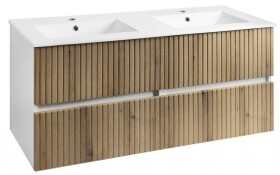 AQUALINE - PANEDA STRIP umyvadlová skříňka 119x55x45,2cm, dub emporio PN312