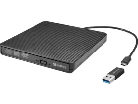 Sandberg USB-C/A DVD Drive externí mechanika / černá (136-62)