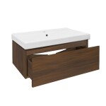Koupelnová skříňka s umyvadlem SAT B-Way 80x30x45 cm ořech mat BWAY80NUTU1 BWAY80NUTU1