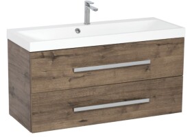 Koupelnová skříňka s umyvadlem SAT Cube Way 100x40 cm dub wellington CUBE2100ZDW CUBE2100ZDW