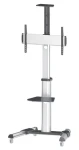 Manhattan Mobilní stojan pro TV černá, stříbrná / Podlahový držák TV / 37-70" / nosnost 50 kg / VESA 600x400 (461245)