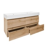 Koupelnová skříňka s umyvadlem SAT B-Way 119x50x45 cm dub mat BWAY2120OAKU2B BWAY2120OAKU2B