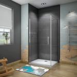 Hezká koupelna Sprchový kout SOLO D1 100x100x185 s jednokřídlými dveřmi