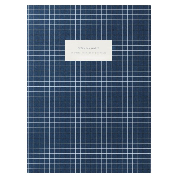 Kartotek Copenhagen Linkovaný sešit Check Brick Dark Blue A4, modrá barva, papír