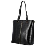 Luxusní dámská koženková kabelka na rameno Tijana, černá