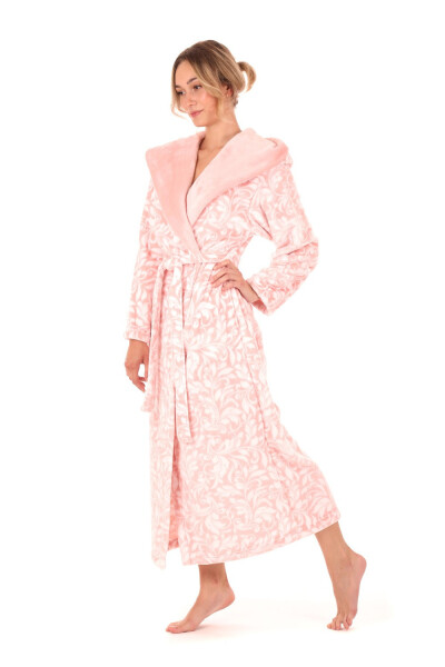 Dámský župan Flora s kapucí 3956 3053 růžová perla - Vestis XL