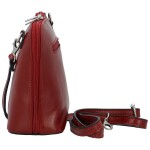Luxusní dámská kožená crossbody kabelka Defra, červená