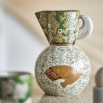 Bloomingville Kameninový džbán Hezha Green 1,5 l, zelená barva, keramika