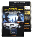 RPG kniha A4 s terény Future Adventures + popisovač a hadřík - Hexagonová mřížka