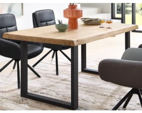 Jídelní stůl z dubového dřeva Chris U, 160x90 cm